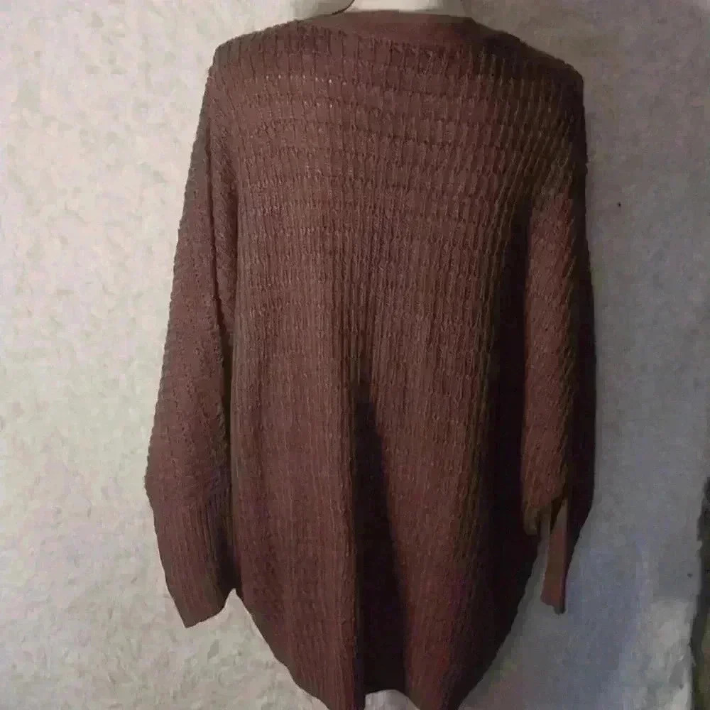 Love Change Italy Purple Knit Open Front Cardigan Sweater Size XL - Picture 6 of 9